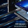 Прозрачный кабель 3-в-1 100 Вт с быстрой зарядкой для Apple и Huawei