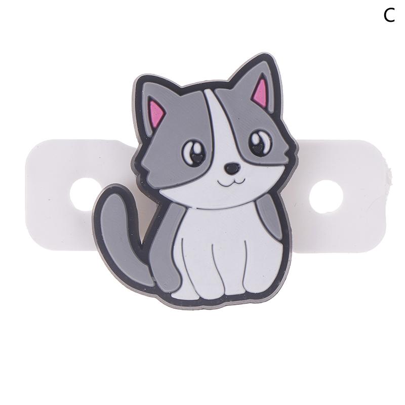 1/6 шт. Милый мультяшный Различный Кот Демпфер для теннисной ракетки Силиконовый Амортизатор для снижения вибрации теннисной ракетки Демпферы