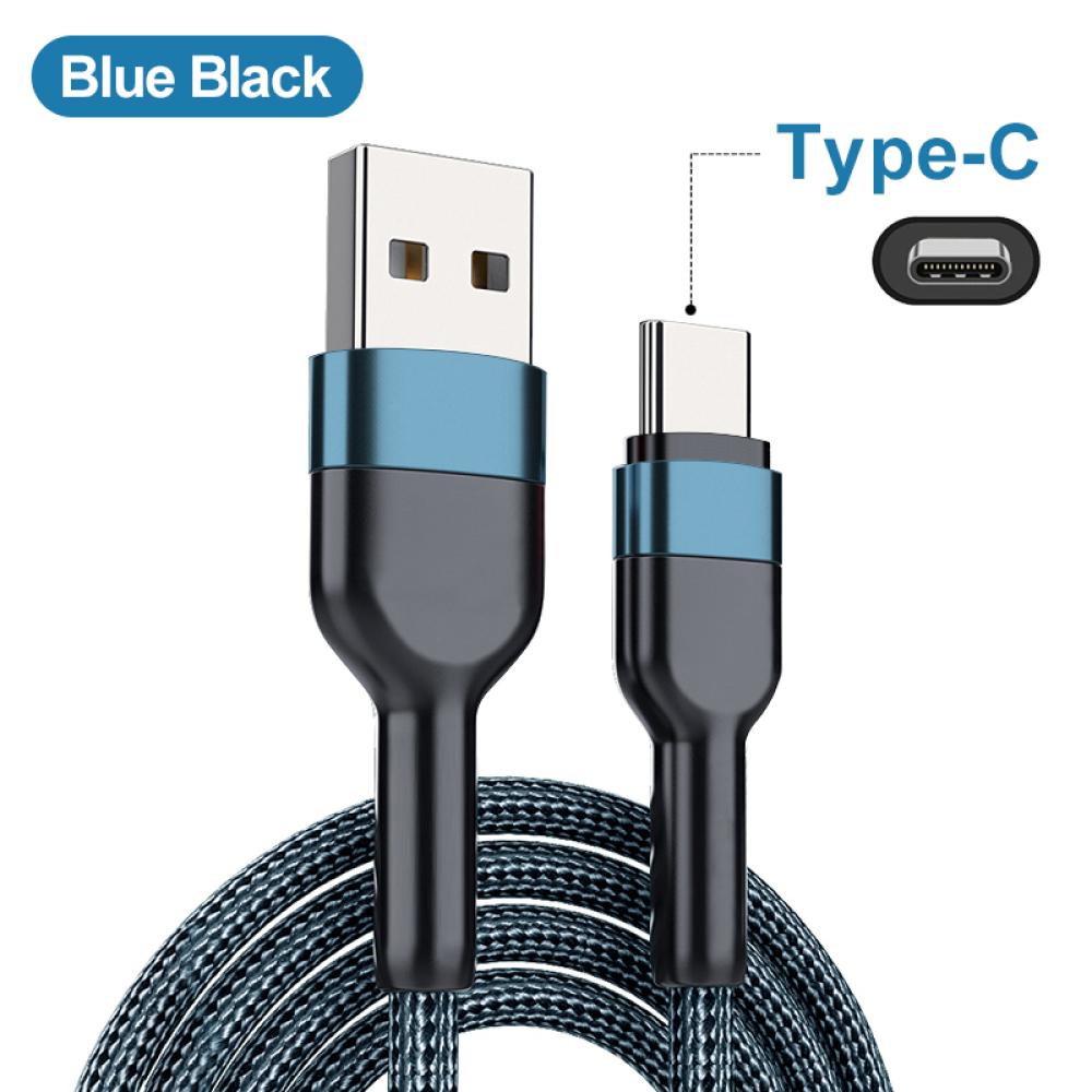 Кабель USB типа c для быстрой зарядки, кабель для передачи данных, кабель зарядного устройства c для iphone 15, samsung s21, a51, xiaomi mi 10, redmi, huawei, кабель