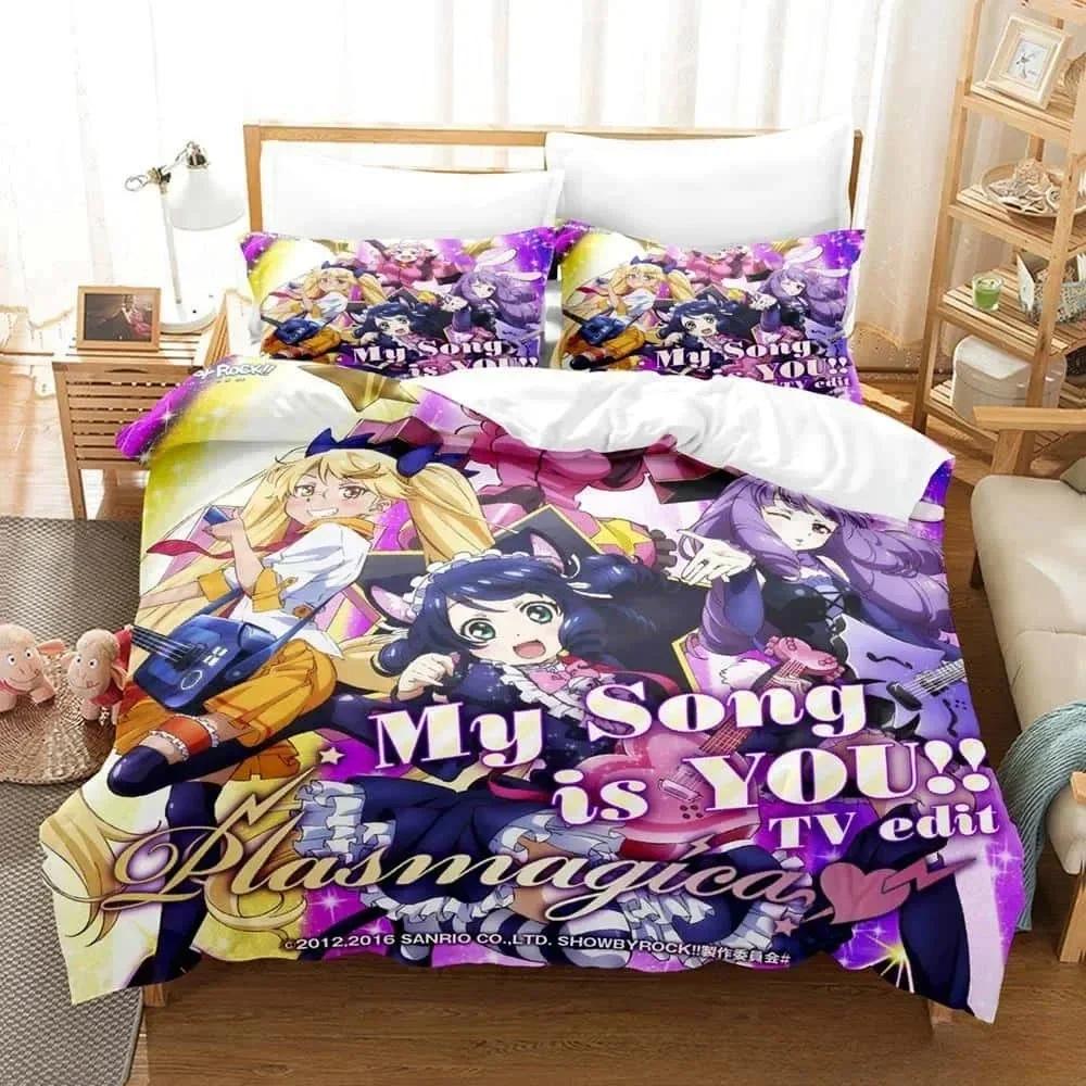Аниме Комплект Постельного Белья Bed Show By Rock! Комплект постельного белья Односпальный Полуторный Двуспальный Кинг-сайз Комплект для кровати Взрослый Детский Спальня Комплекты пододеяльников