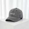 Spring/Summer New Trendy Brand Letter Embroidered Soft-Top Baseball Cap for Women, Fashionable Versatile Plaid Baseball Cap to Make the Face Look Sma