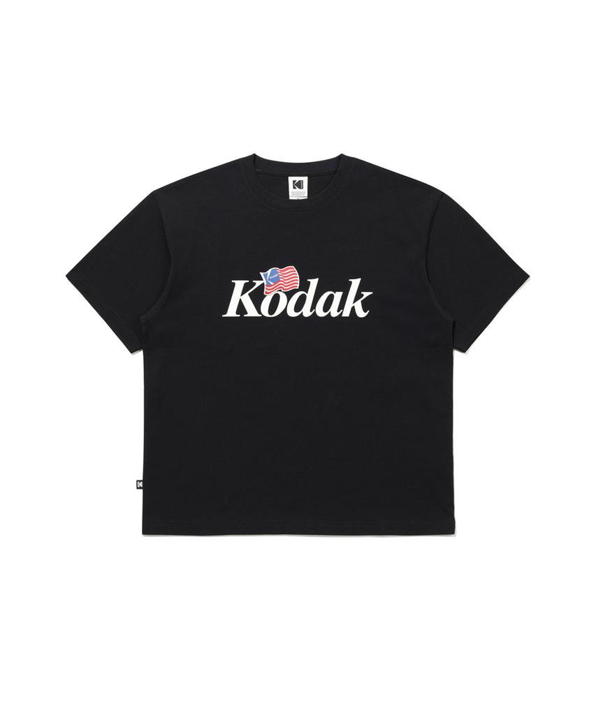 KODAK Gold Moment Логотип Футболка с коротким рукавом Черная