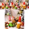 Adorable Red And White Striped Grinch And Rudolph Gnome Christmas Decoration Plush Figure