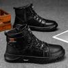 New Men's Shoes British Martin Boots Men's Solid Color Fashion Trend Outdoor Sports Versatile Tooling Shoes