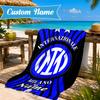 Custom Name Beach Towel Milan Crest  Microfiber Beach Towel, Lightweight for Summer Travel, Swimming Pool Fan Birthday Gift