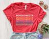 North Dakota Shirt, North Dakota Tshirt, North Dakota Gifts, Retro North Dakota Tee, North Dakota State T Shirt, Womens North Dakota T-shirt