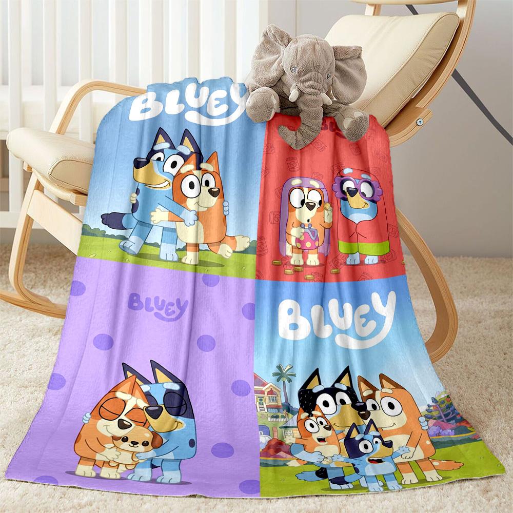 Bluey's Colorful Adventures Blanket Warmthful Decor Suitable for Picnics Seaside Couch All-Season Use Playful Design Gift for Travel Home Birthdays
