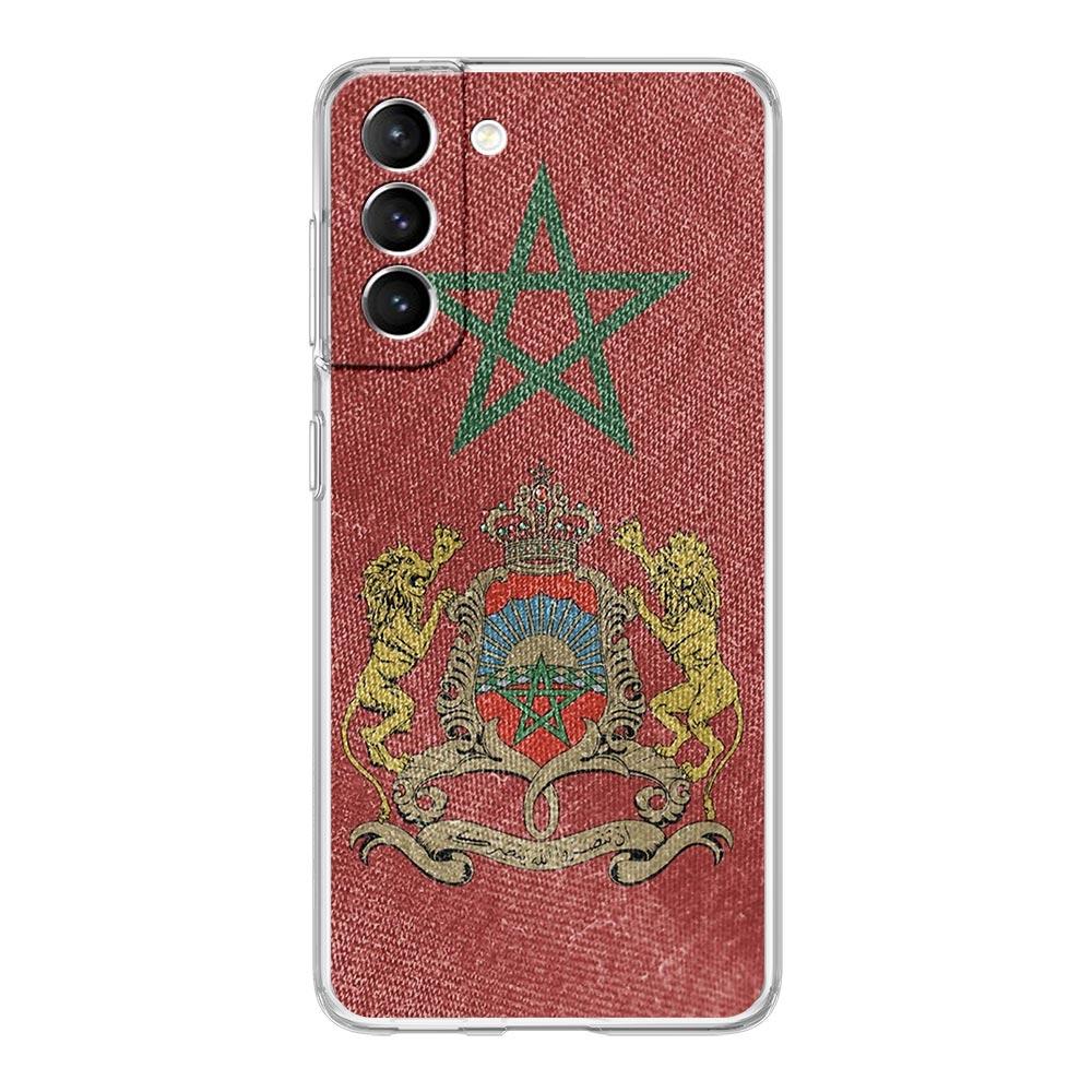 Флаг Марокко Maroc Марокко Паспорт Чехол для телефона для Samsung Galaxy S25 S24 Plus S23 FE S22 S21 S20 Ultra 5G S10 S10E Прозрачный чехол