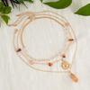 Set of 3 Layered Sun Crystal Pendant Necklace Women Bohemian Style Neck Jewelry Suitable for Fashion Enthusiasts
