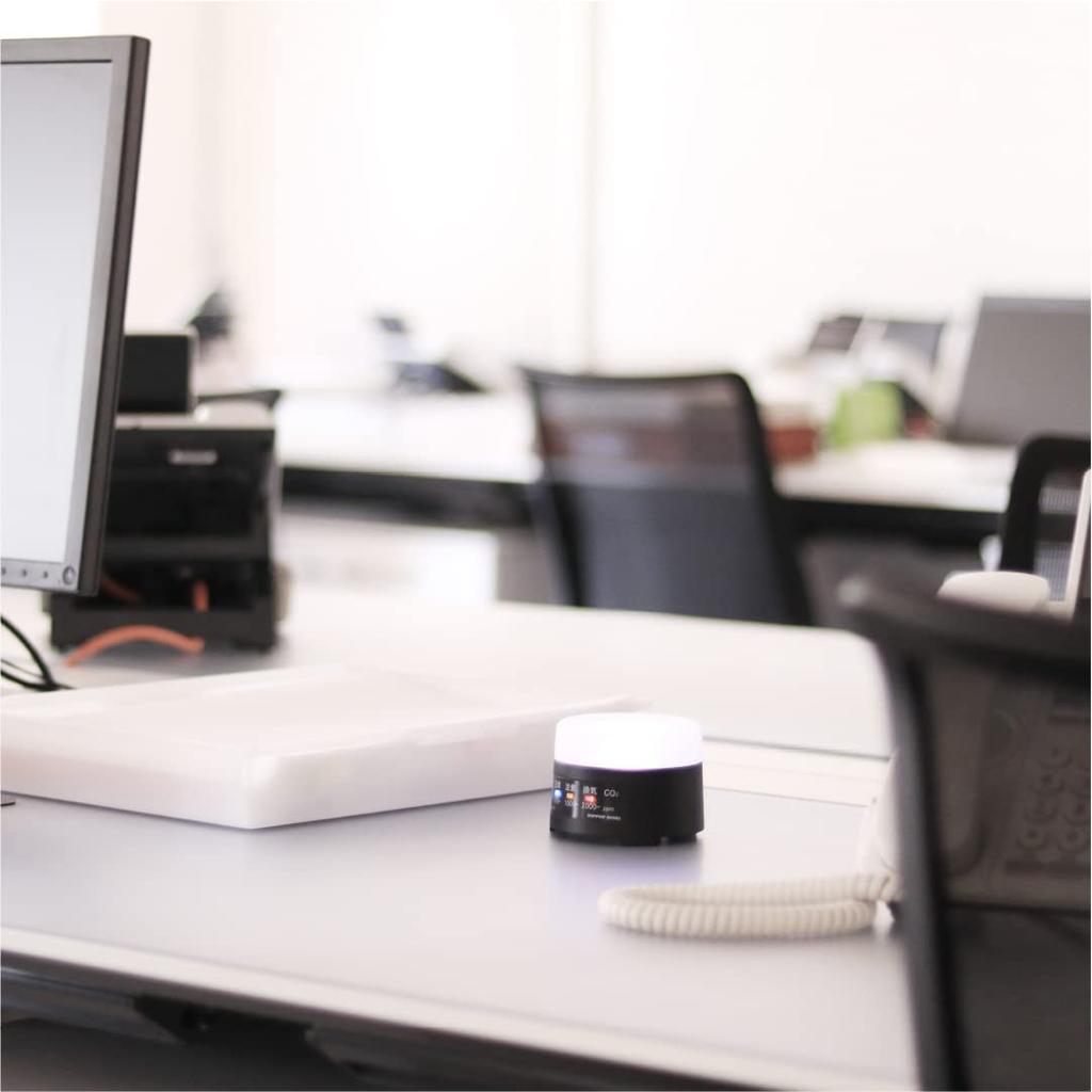 CO2Lamp датчик CO2 белый Детектор измерения концентрации углекислого газа Концентрация CO2 с сигнализацией измерительный прибор Сделано в Японии Настольный тип