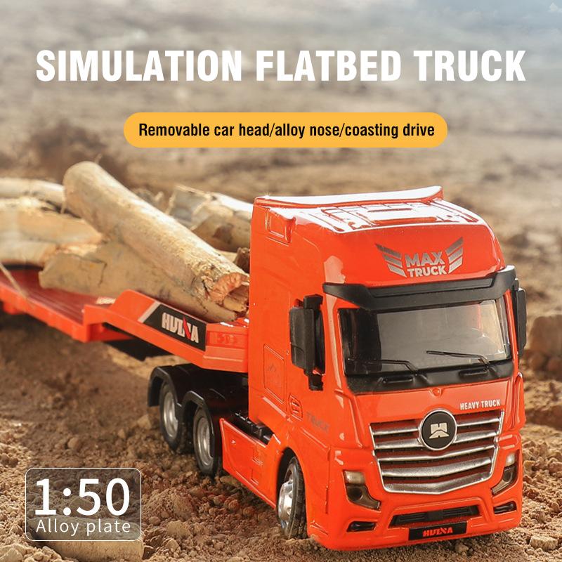 non-toxic Huina 1/50 Scale Diecast Alloy Trucks Model Dump Truck Dump Tank Truck Engineering Car Miniature Cars Children Toys for children Kid
