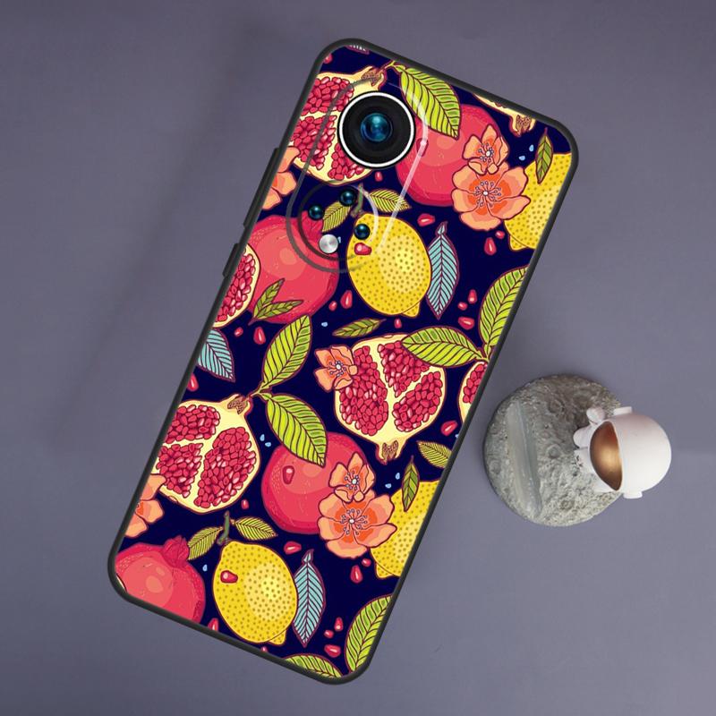 Чехол с изображением фруктов и красного граната для Huawei Honor Magic 5 Lite 70 50 X8 X9 a P20 P30 P40 P50 P60 Pro P Smart Nova 9 5T