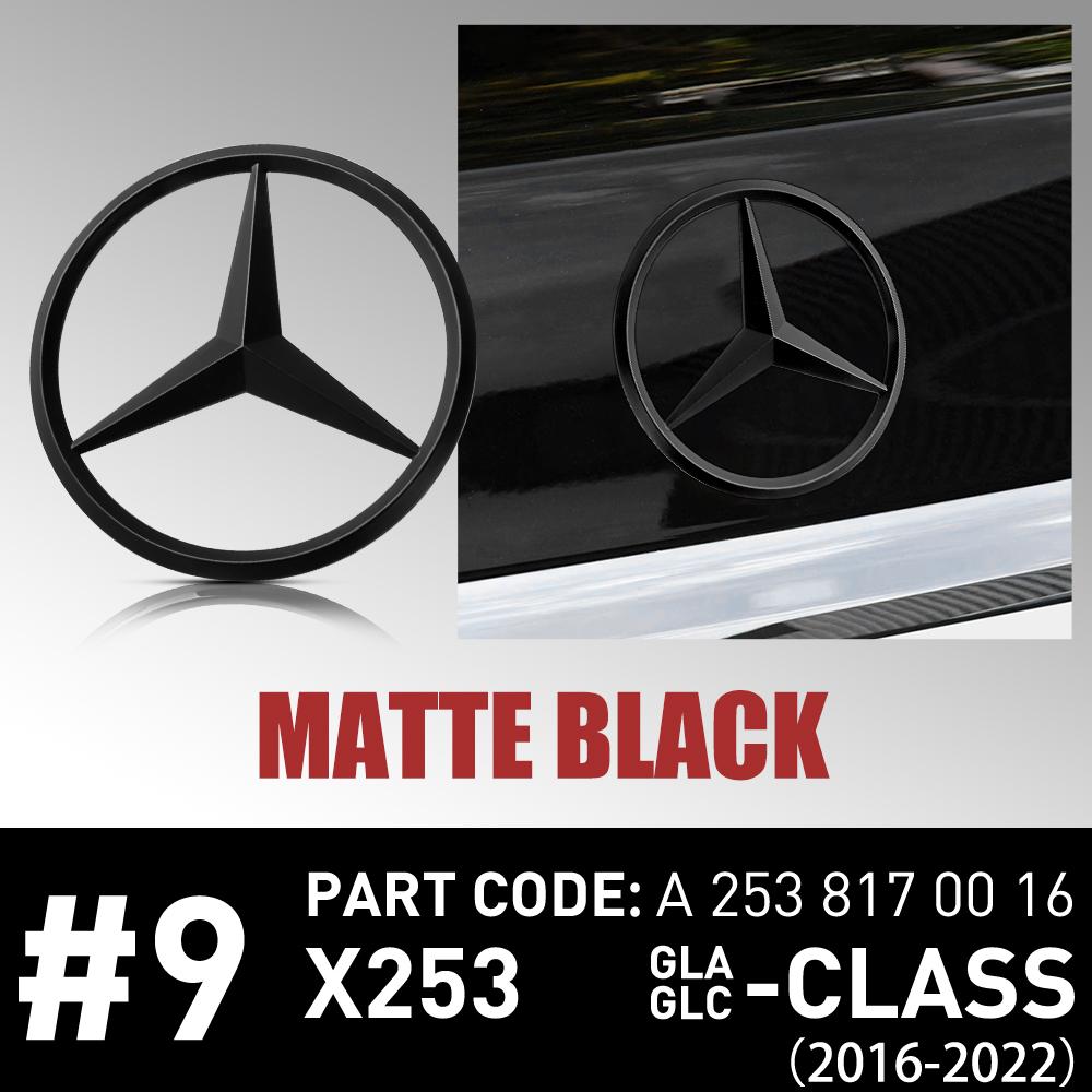 ABS Original Car Rear Trunk Badge Sticker Mercedes Emblem Snap Cover For Mercedes Benz AMG GLA-class X253 2016-2022 A2538170016 JQRST1