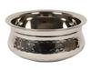 Trifri Stainless Steel Handi Hammered Design Cookware Indian Authentic Serving Bowl Dinnerware Chef Utensil