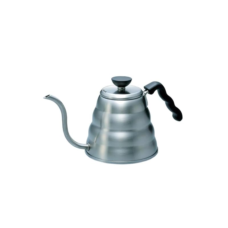 Чайник для заваривания HARIO V60 - Buono, объем 800 мл, подходит для прямого нагрева/индукционных плит, отделка шлифованное серебро, сделано в Японии. Идеальный подарок.