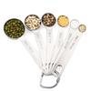 Hot 6pcs/set Food-grade Stainless Steel Measuring Spoon Set Sugar Coffee Powder Spice Measure Scoop Kitchen Baking Tools
