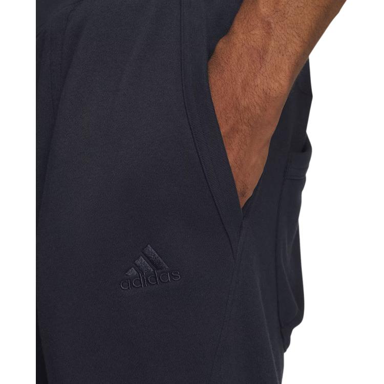 adidas Всесезонные свободные трикотажные спортивные штаны полной длины с вышитыми 3D-элементами, мужские брюки Legend-Ink-Blue IX6818