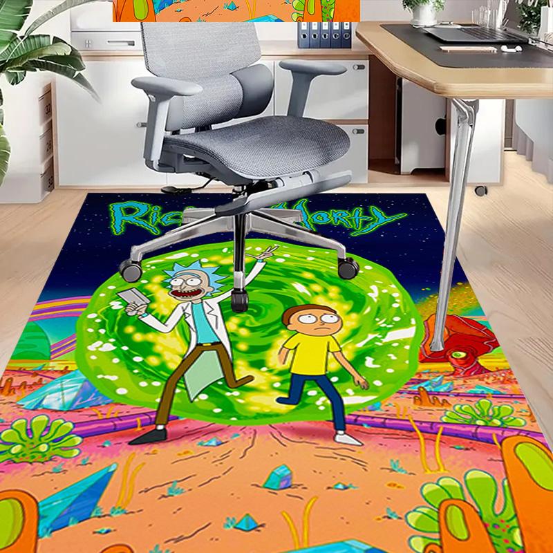 Rick Morty Adventure Carpet For Playroom Bedroom Living Room Sofa Home Decorkids Game Area Rug Nonslip Floor Mat