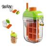 Ice Mold 2-in-1 Cube Maker & Water Bottle with Straw, Press-Release Silicone Easy Release Tray for Freezer, Leak-Proof Portable Cup Gym Travel,