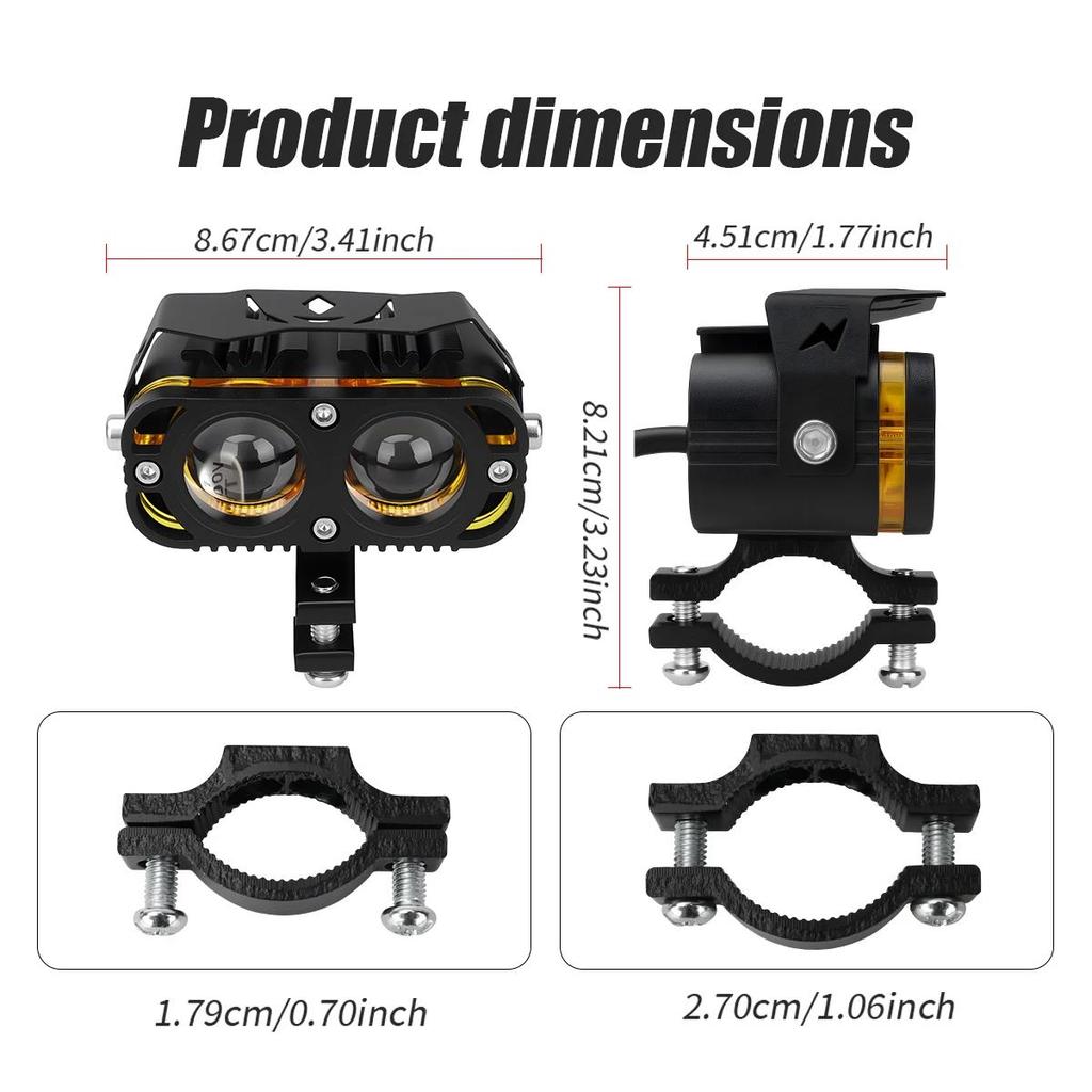 12V 24V Motorcycle LED Spotlights Waterproof Auxiliary Front Lights Suitable For Motorcycles Trucks SUVs And BoatsGood product