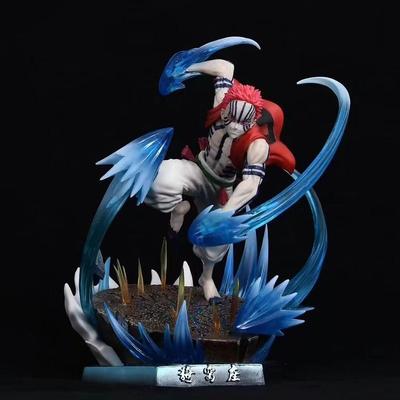 Новая 26 см Фигурка Аниме Клинок Рассекающий Демонов Kimetsu No Yaiba Аказа Верхняя Луна Три Боевая Поза Статуэтка Настольное Украшение Игрушка