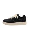 Kids Shoes Mens Retro Black Canvas Sneakers Low Top Casual Shoes With Thick Sole Comfortable Daily Wear