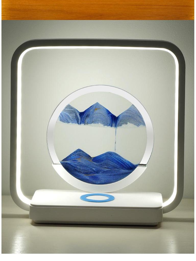 Беспроводная настольная лампа «Живой песок» с USB-зарядкой