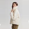 ELLE Воротник Короткий Однотонный Свободный Простой Удобный Для Поездок На Работу Базовая Пуховая Куртка Женская Верхняя одежда Цвет Вне Белого EY48871