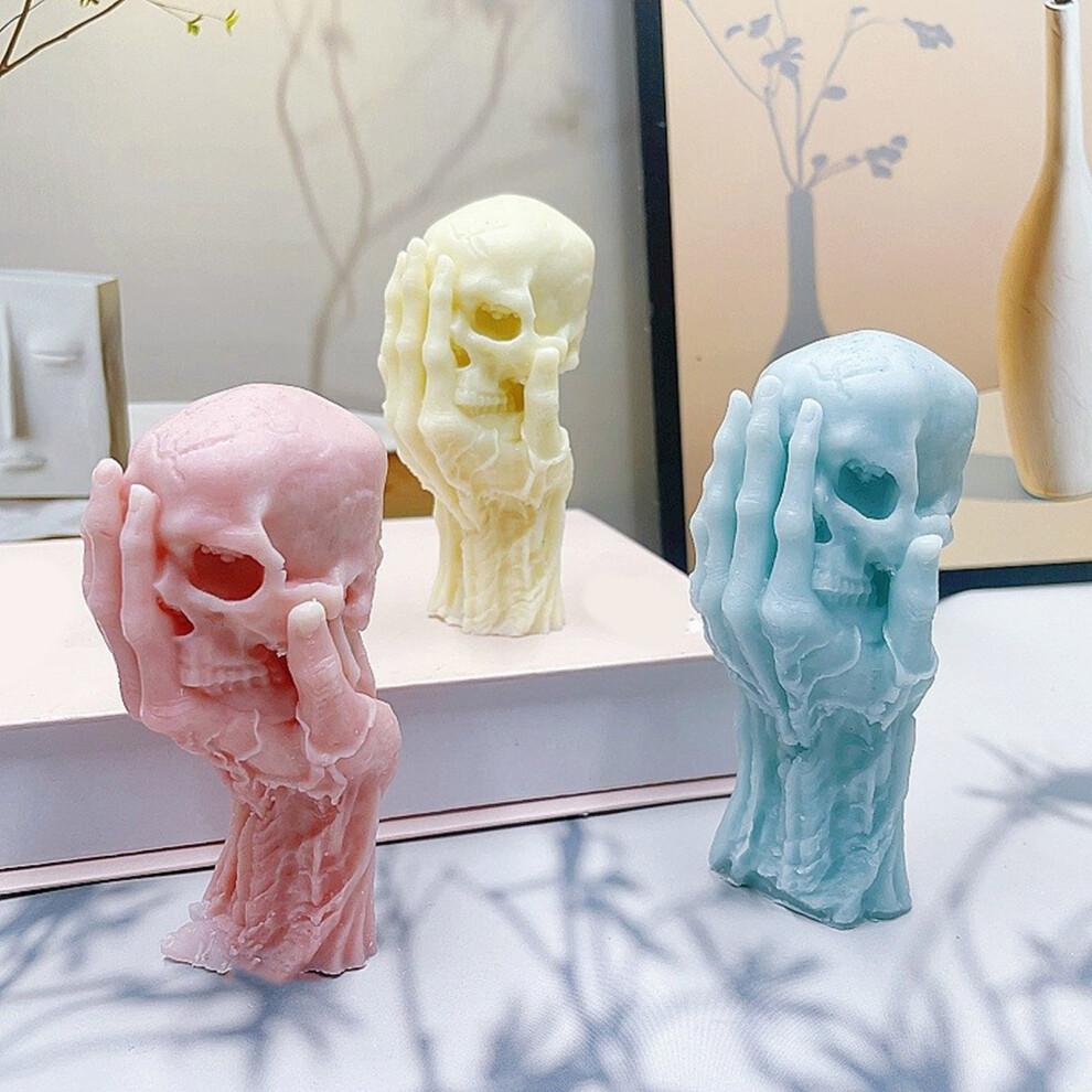 Skull Shaped Silicone Molds for Candle Soap Halloween Present,