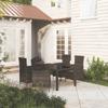 Day and Night - Day and Night 5-piece Garden Dining Set and Black Synthetic Rattan Cushions