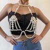 Элегантная двухслойная цепочка на талию с искусственным жемчугом – Женская модная металлическая цепочка для тела на бикини