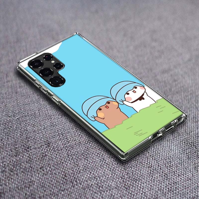 Cute BuBu DuDu Phone Case For Samsung Galaxy S24 S23 S21 S20 FE S22 S26 Ultra S25 Edge S10 Plus Cover Clear TPU Capa Shell Coque