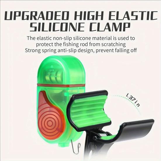 Сигнальная лампа поклевки на рыбалке с зажимом 80 дБ Ночной световой сигнал для удочки