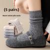Носки Hei Hei Весенние и осенние толстые нитяные носки Детские зимние чулки Двойные толстые теплые и кашемировые носки на месяц