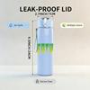 1PC Creature Green Text 750ml sports water bottle leakproof straw lid outdoor office home