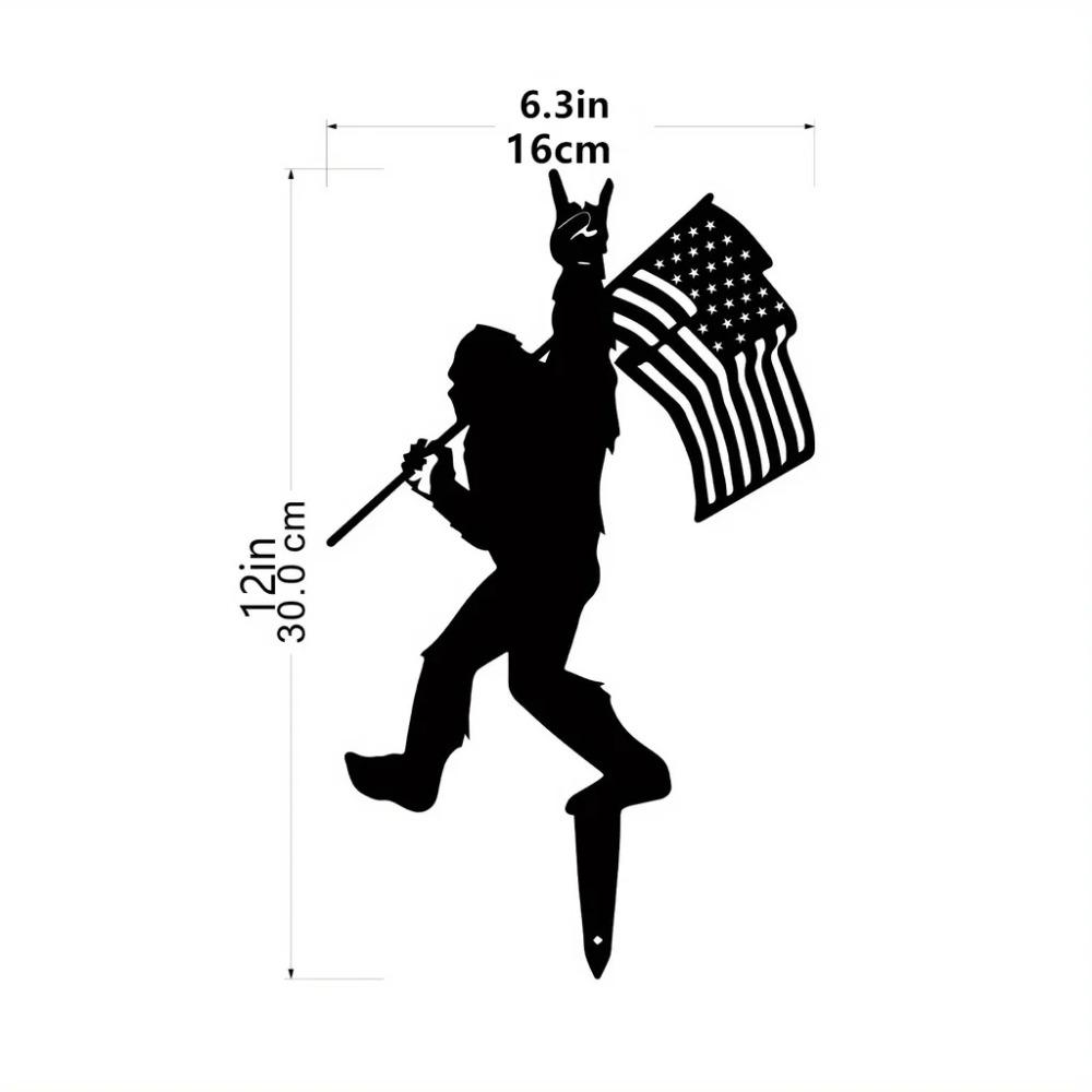 Добавьте немного американизма в свой сад с помощью 1 шт. силуэта Sasquatch Yard Art Silhouette – идеально подходит для декора садовых вечеринок и открытых пространств