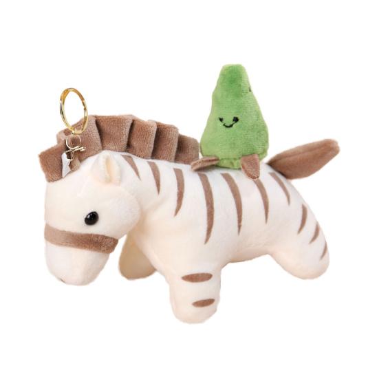 Плюшевый кулон-кукла, тип с вытягиванием, дизайн зебры, слона, пчелы, акулы, декоративный подвес в виде животного, украшение для кошелька