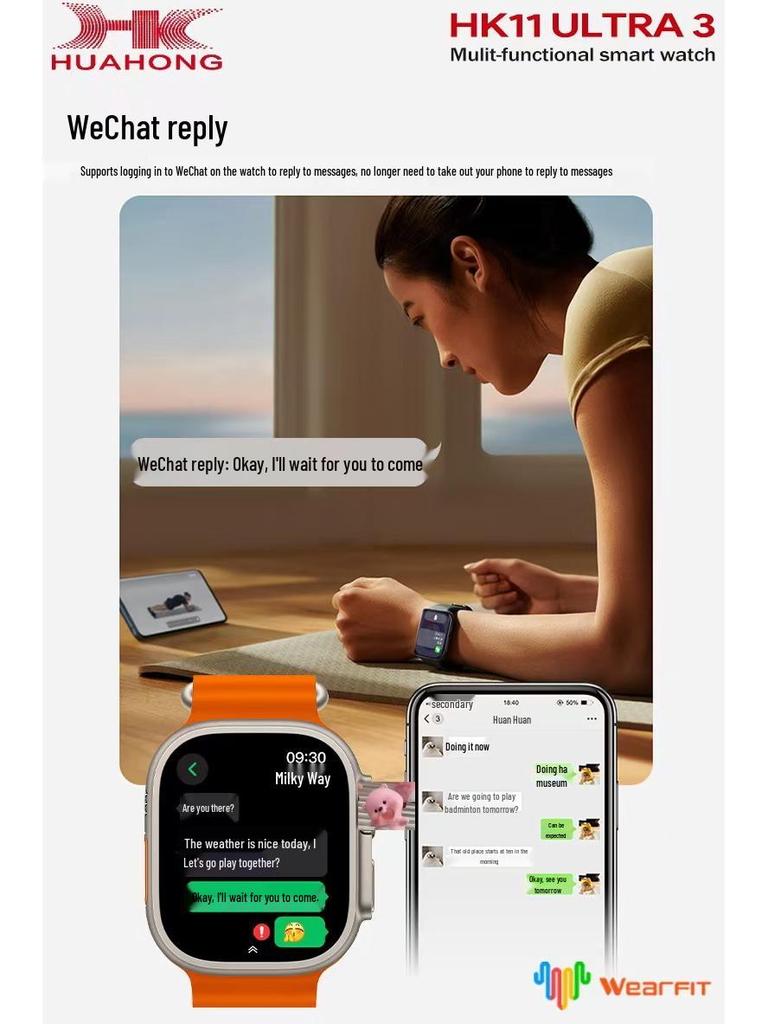 Huaqiangbei HK11 Ultra3 Smartwatch with Dual Payment & Sports Features
