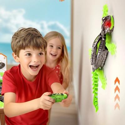 Новый механический робот-игрушка для лазания по стенам в подарок: Электрический интеллектуальный биомиметический гусеничный робот-геккон с перезаряжаемым пультом дистанционного управления