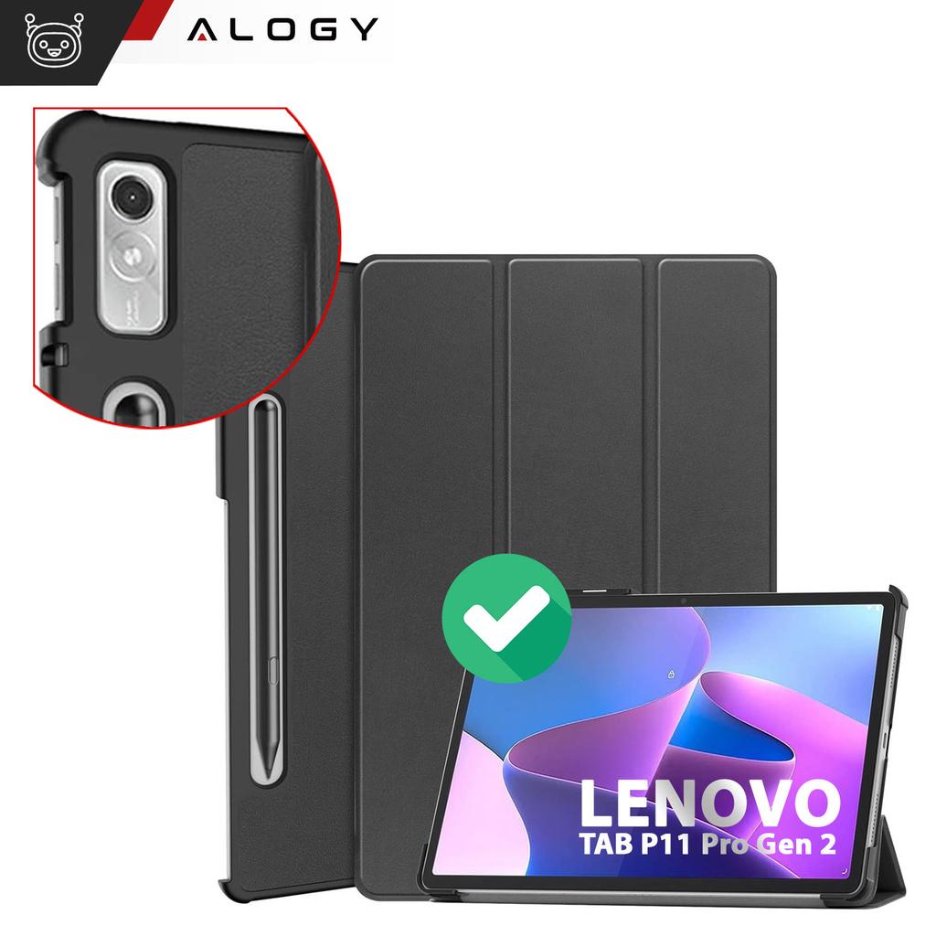 Etui Na Tablet Lenovo Tab P11 Pro 2 Gen 11.2 Tb-132Fu Tb-132Xu Obudowa Case Alogy Book Cover Czarne