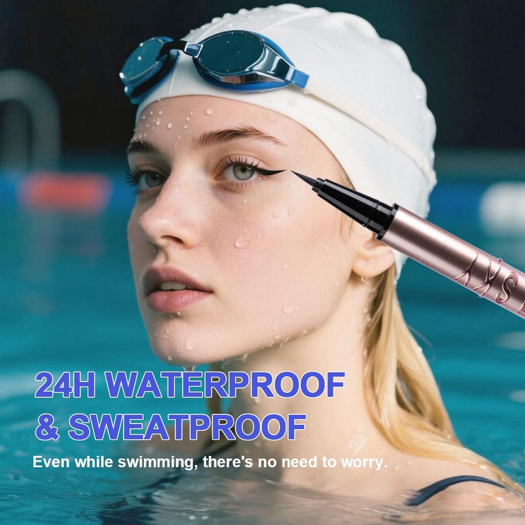 Жидкая подводка-карандаш Adai flower Макияж Косметика Черный Коричневый 24 ч Водостойкий Рельефный дизайн