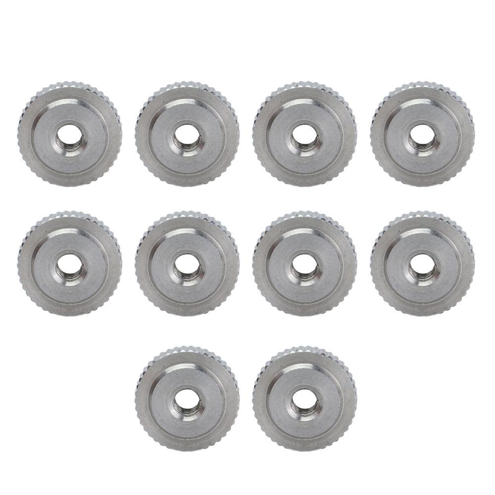 10pcs Durable Hand Tightening Nuts Flat Head Metric Thread Nut Knurled Thumb Nuts  For 3D Printer