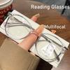 Ladies Round Frame Multifocal Presbyopia Glasses Anti Blue Light Finished Progressive Reading Eyeglasses Prescription Eyewear