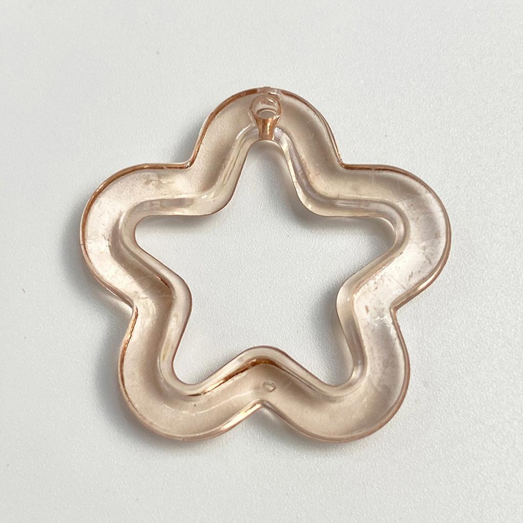 5 шт. акриловая полая подвеска в виде цветка, разноцветная подвеска в виде звезды для DIY серег, ожерелий, браслетов, фурнитура для изготовления ювелирных изделий, рукоделие