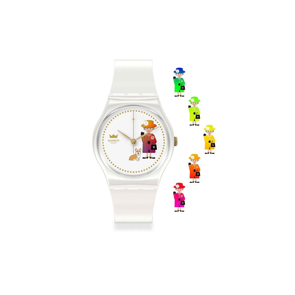 Swatch Quartz Movement 70th Anniversary Commemorative Watch Women watches White GZ711