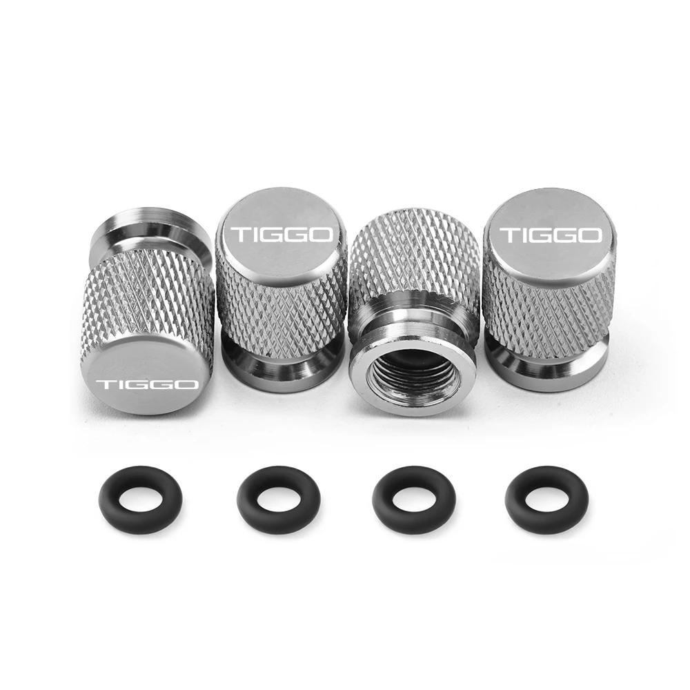 4PCS Car Wheel Tire Valve Caps Tyre Stem Covers Airdust Waterproof For Chery Tiggo Logo Tiggo 2 Pro 7 Pro 8 Pro 5x ues1