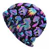 Psychedelic Magic Mushrooms Bonnet Hat Knit Hat Unisex Women Cool Unisex Winter Warm Skullies Beanies Caps