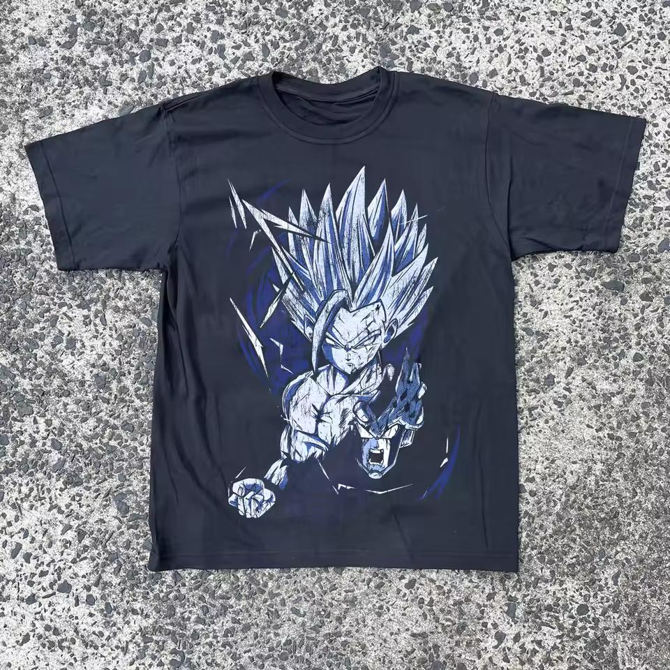 Мужская футболка с принтом из японского аниме Dragon Ball Z, мальчик Гоку, детская, Харадзюку, с коротким рукавом, детская футболка, одежда, футболки