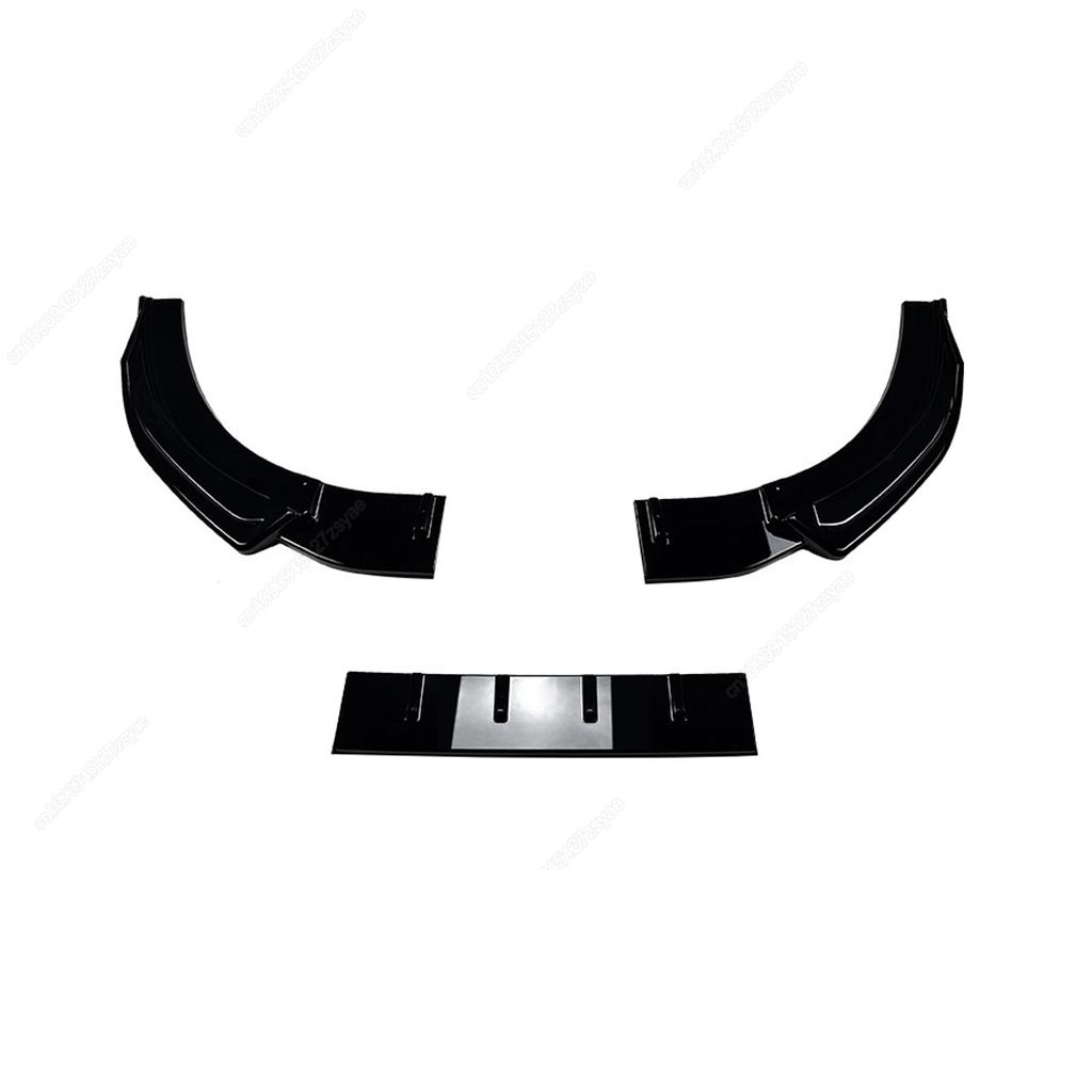 3Pcs Car Front Bumper Lip Spoiler Splitter Diffuser For VW Golf 8.5 MK8.5 GTI Rline 2024-2025+ ABS Gloss Black Bodykits Tuning