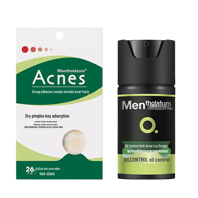 Набор: Пластыри от прыщей Mentholatum Acnes Patch и Охлаждающий крем-сорбет Ice Sorbet